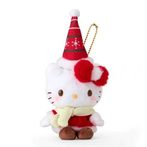 2026 New Kawaii Premium My Melody Kittys Christmas Hat Scarf Plush Backpack Pendant Stuffed Doll Keychain Decoration Birthday Gift Dealgc1w Toys