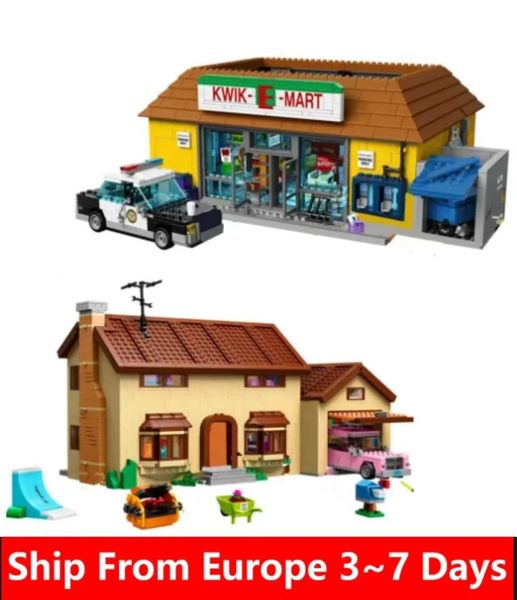 IN STOCK The Kwik E Mart And Supermarket House Model Building Blocks Bricks 16004 16005 71016 71006 Toys Birthday Christmas Gift W250115