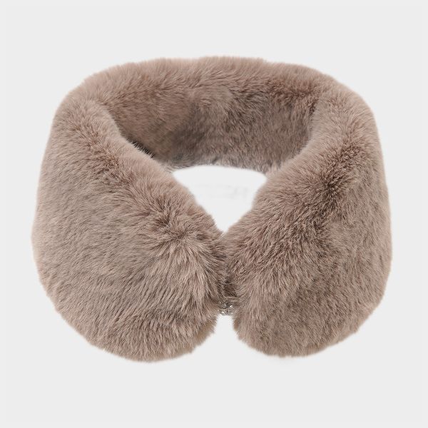 

Korean style warm imitation otter rabbit fur magnetic buckle scarf --830926