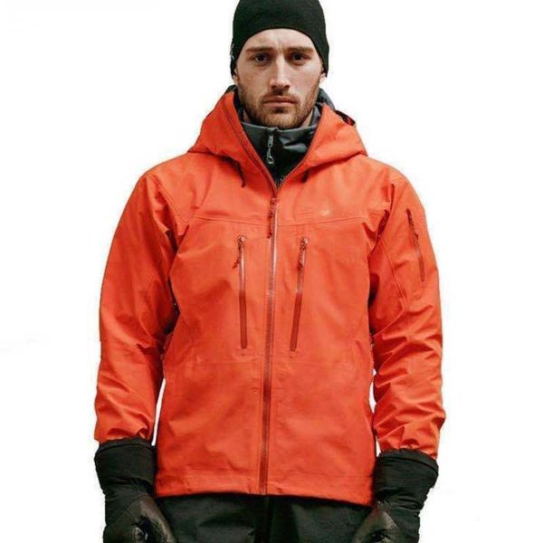 

A r c mens jacket designer jacket Storm Jacket Clip Lightweight Waterproof Breathable Hooded Coat Women Outdoor Cardigan Versatile top Tidal w design asian size, Orange