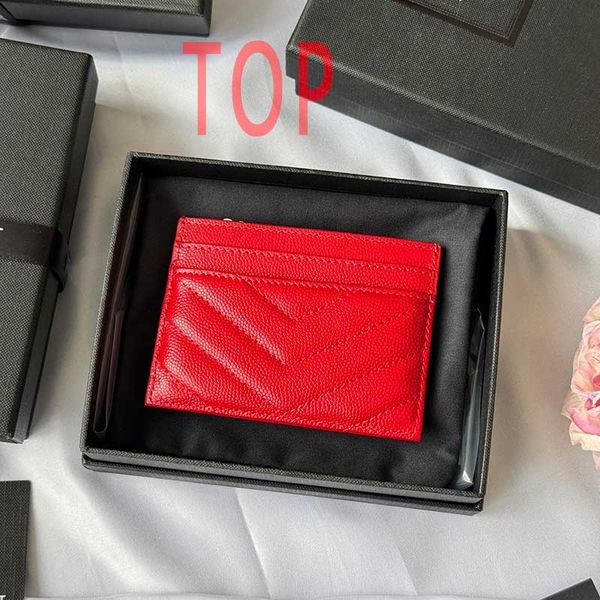 mens designer card holder women wallet genuine leather mini pures top quality coin wallets credit card holders with gift box