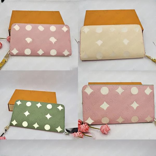 

Wallets holder designer business clip short men's women's credit card fashion Zipper Zero wallet coin pocket gift product attached box, A4