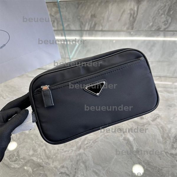 

Fashion Cosmetic Cases Holiday Luggage Designer Travel Makeup Bag Luxury Womens Gym Sport Wash Make Up Bags Nylon Travelling Pouch 2311011BF, Black