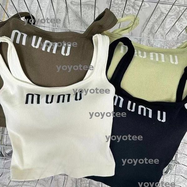 

womens tanks top designer tank top women designer luxury vest sleeveless camis pure cotton fashionable knitted camisole tees BFG25011411, Black.22