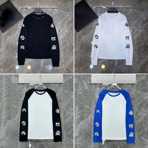 

hoodies mens hoodie designer t shirts ch shirt Men Women Letter Printed Tshirts Fashion Spring Summer Long Sleeve Tops Hot Sale Styles Breathable T-Shirts, White