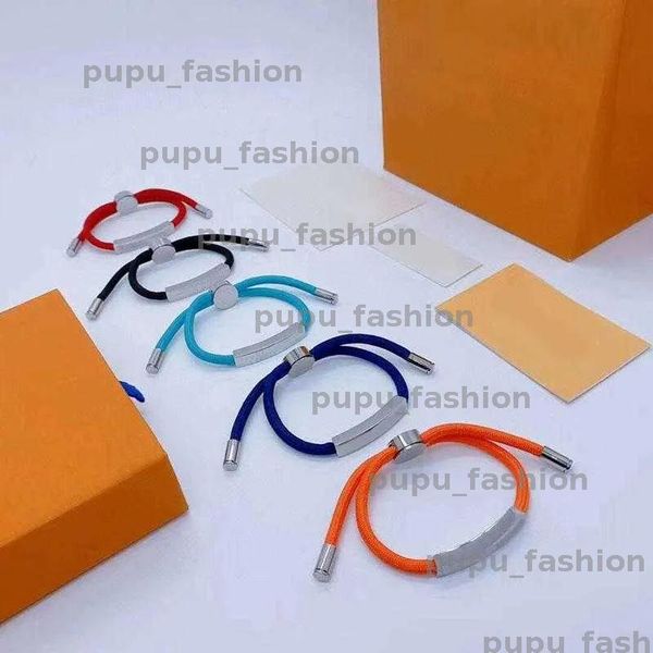 

Unisex Strands Fashion Stainless Steel Letter Bracelets For Man Women Jewelry Adjustable Bracelet Jewelry Gift 5 Colors BFD2501162