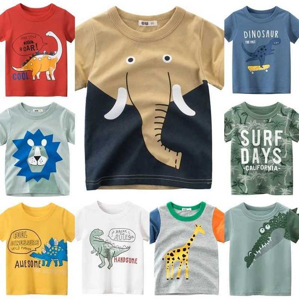 2 3 4 5 7 9 Years Summer Boys Short Sleeve T-shirt Children Kids Cotton Cartoon Tops for Little Boys Kids Clothes M250116