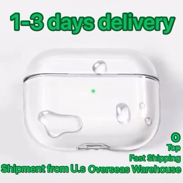 

USA Stock For Airpods Pro 2 Air Pods 4 3 Earphones Airpod Bluetooth Headphone Accessories Solid Silicone Cute Protective Case Apple Wireless Charging Box TPU ai4 Case