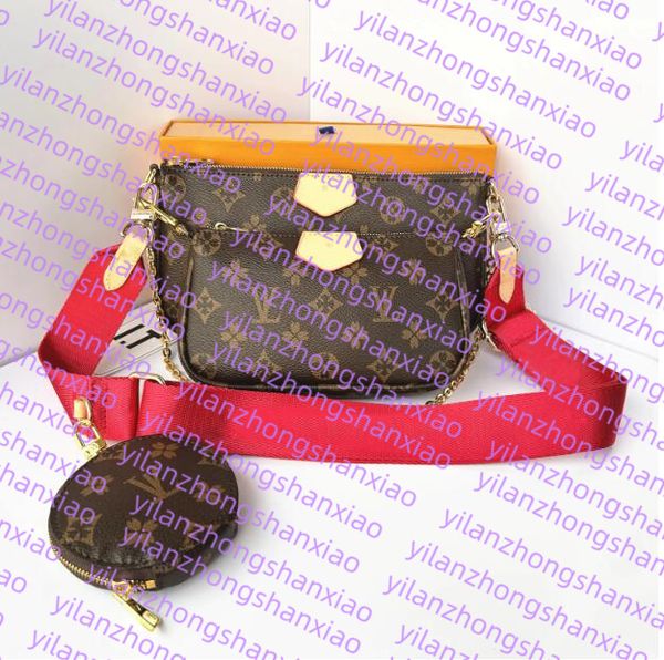 

3pcs set Women Classic designer Pochette Felicie Bag Genuine Leather Handbags Shoulder handbag Clutch Tote Messenger Shopping, Multi-color