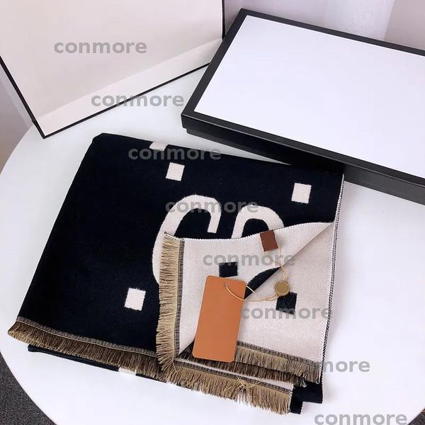 

2025 Womens Designer Scarfs Womens Letter G Color Contrast Cashmere Luxury Mens Elegant Soft Wool Scarfs Shawl Neck Wrap 2401274BF