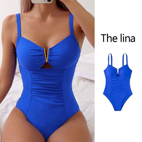 

2025 Sexy Slimming One Piece Swimsuit for Women Shaping Conservative Triangle Bikini Swimwear Designer Bathing Suit Arrival New Product, Army green