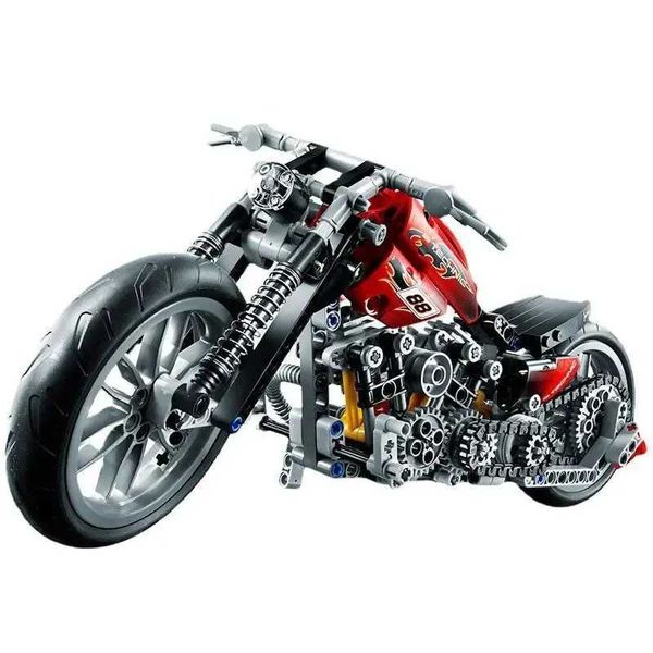 378 PCs Motorcycle Model Educational Technic Building Block Toy for Boy Birthday Gift W250115
