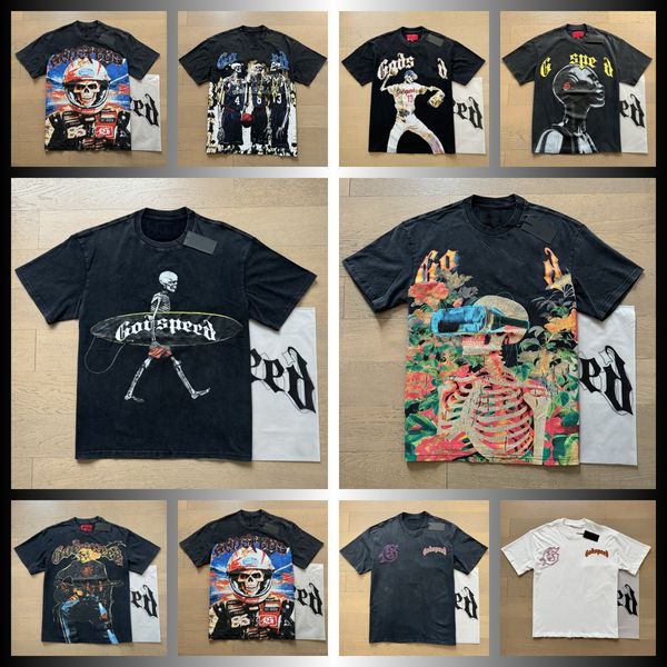 

designer t shirt godspeed shirt High Quality Hip Hop Mens Womens polo Summer Fashion T-shirt Wash lettering casual street wear EU size S-XL, A1