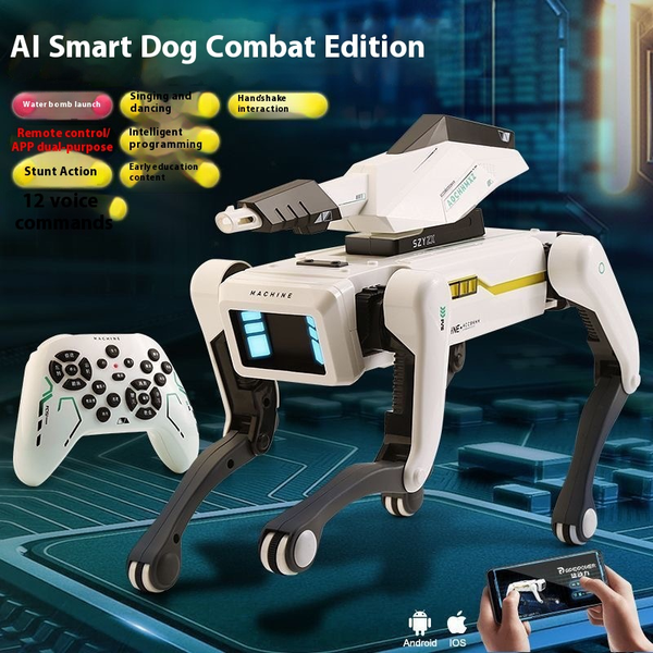 Electric/RC Animals Simulated Intelligent Robot Dog Voice Dialogue Interactive Artificial Mobile Phone Remote Control Programming Electric Toys For Children