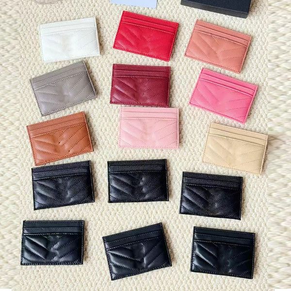 

Card holder designer wallet purse woman mini wallet genuine Leather Womens men Purses Key Ring Coin Purses 5A Credit Card Wallet Bag cardholder with box wholesale, Black black logo