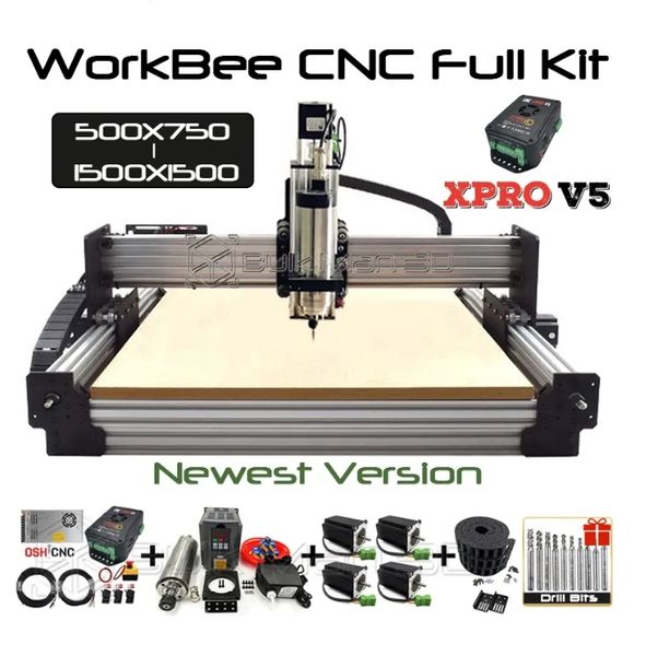 

30%off BulkMan 3D Newest V2.2 WorkBee CNC Router Machine Full Kit with xPRO V5 Controller Milling Engraver