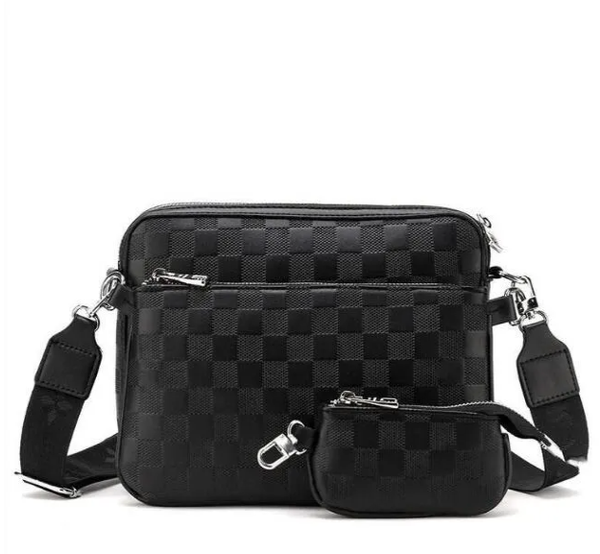 

e Zippered Compartments Men's camera crossbody designer bag designer bag, Brown