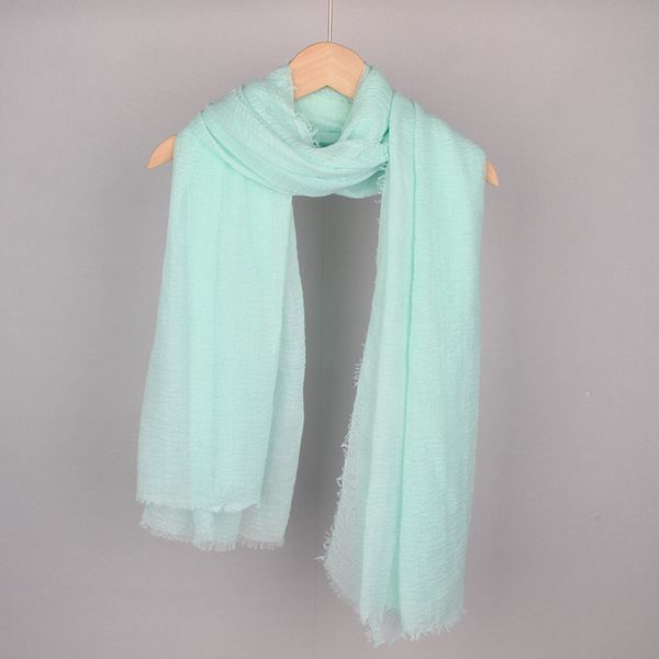 

10858 New style women's thickened pure wool knitted scarf for autumn and winter solid color