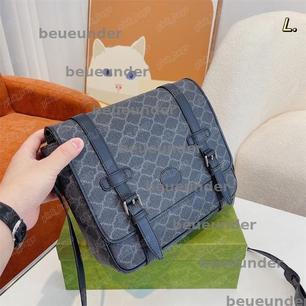 

2024 Fashion Briefcase Designer Crossbody Bag Messenger Bags Check Mens Laptop Bags Postman Briefcases Classic Letter G Print Tote 2306143BF, Khaki