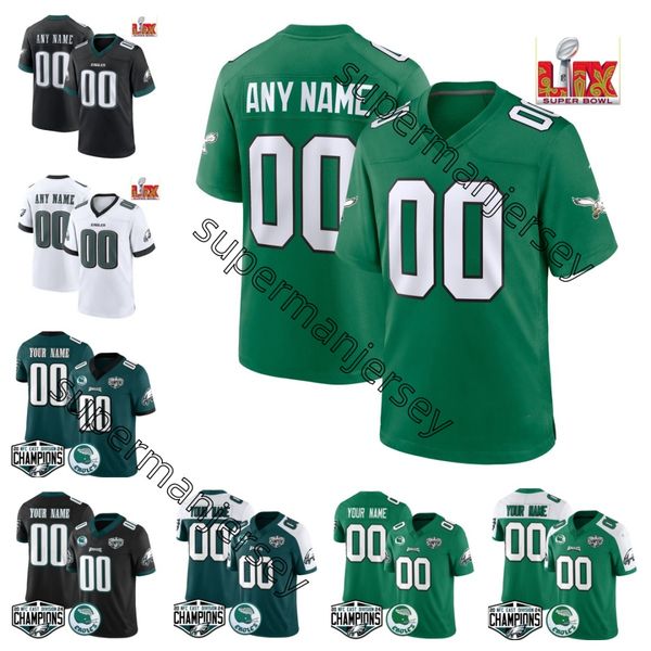 Eagles Jersey Brian Dawkins Saquon Barkley Jason Kelce A.J. Brown DeVonta Smith Jalen Carter Cooper DeJean Lane Johnson Quinyon Mitchell Football Jerseys 2025 new