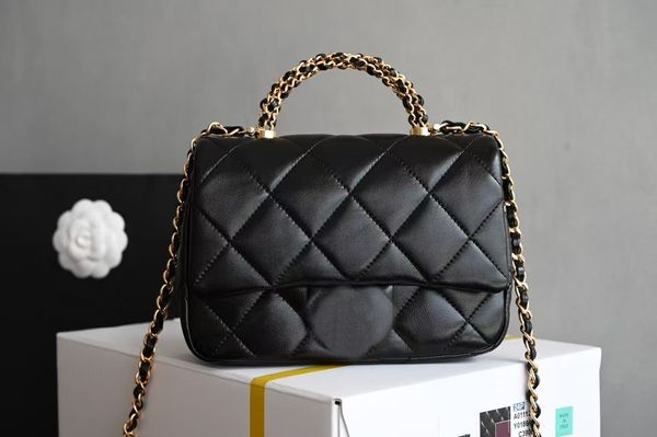

Platinum version of genuine level 24B postman bag women's famous bag luxury brand top quality casual shoulder bag messenger bag thick plating 24K bright gold buckle, 1bag