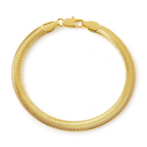 

Snake Bone Chain Thick Chain Neck Chain Bracelet Combination Personalized Hip Hop Style Gold Snake Chain Versatile Necklace Bracelet Set