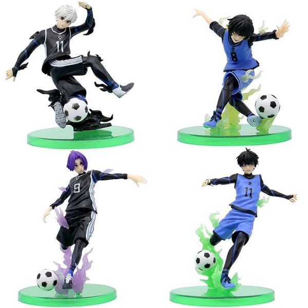 Anime BLUE LOCK Figure Football Comic Isagi Yoichi Bachira Meguru Nagi Seishiro Mikage Reo PVC Model Room Decor For BIrthday Gif