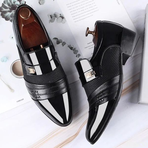 Shoes Men Slip on Men Dress Oxfords Fashion Business Dress Men Shoes Classic Leather MenS Suits Shoes Man Shoes 250120
