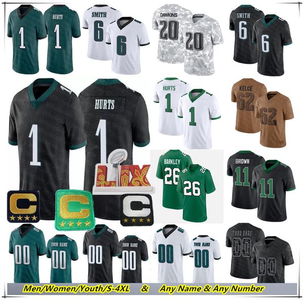 

Jalen Hurts Saquon Barkley American Football Jersey Jason Kelce DeVonta Smith A.J. Brown Reed Blankenship Zack Baun Brian Dawkins Brandon Graham Darius Slay Jr DeJean, Men green style