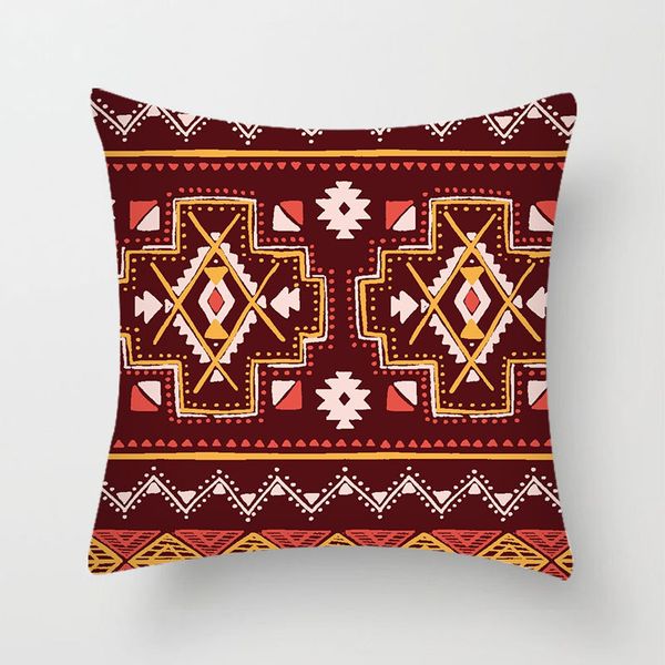 Pillowcase Bohemia Peach Skin Cushion Covers 18X18 Customize Pillow Case