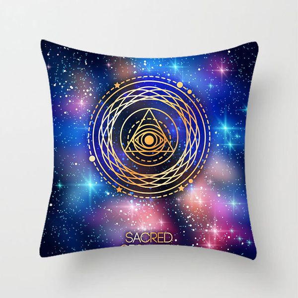 Pillowcase Mandala Peach Skin Cushion Covers 18X18 Customize Pillow Case