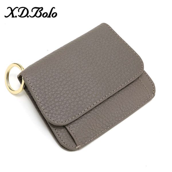 Korean Version Genuine Leather Women's Wallet Short Cowhide Small Card Holder Zipper Coin Purse Custom OEM B5 B5