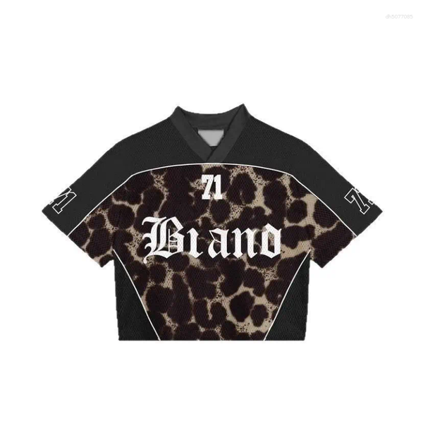 

Men's T Shirts Summer Retro Casual Trend Spliced Baseball Mesh T-shirt Men Street Aesthetic Design Sports Loose Fit Plus Size Top, A6