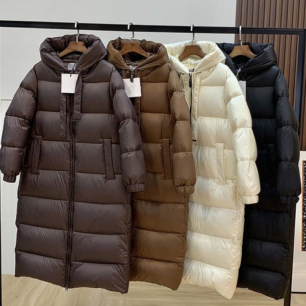 

Designer Women Jackets Long coffee colored woven belt jacket for winter warmth long and thick jacket, M3