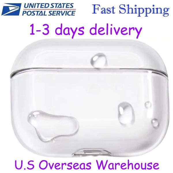 

USA Stock For Apple AirPods 4 AirPods pro 2 Headphone Accessories Silicone Protective Headphone Cover Headphone Shockproof TPU Case