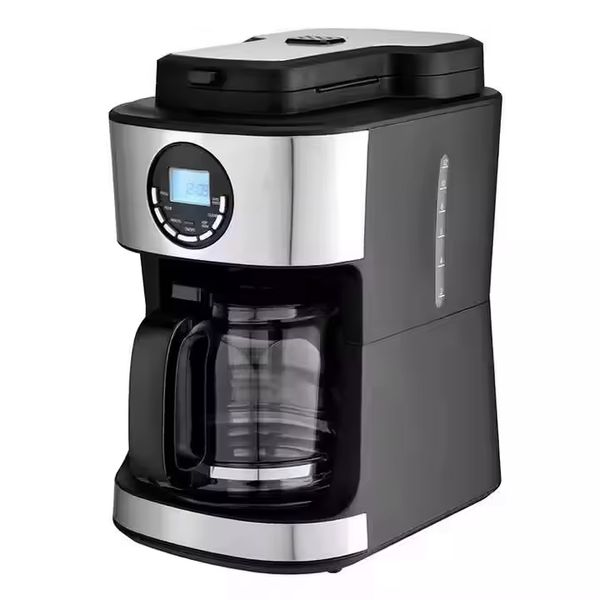 electric drip coffee maker 950W 12 cups coffee machines for office and house 2 in 1 grind and brew coffee machine multifunctional coffee robot