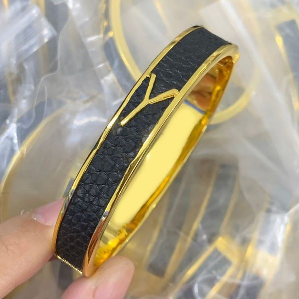 

Designer Bracelets Bangle Letter Luxury Charm Women Bangles Jewelry Brass Copper Crystal Wristband Cuff Party Accessories