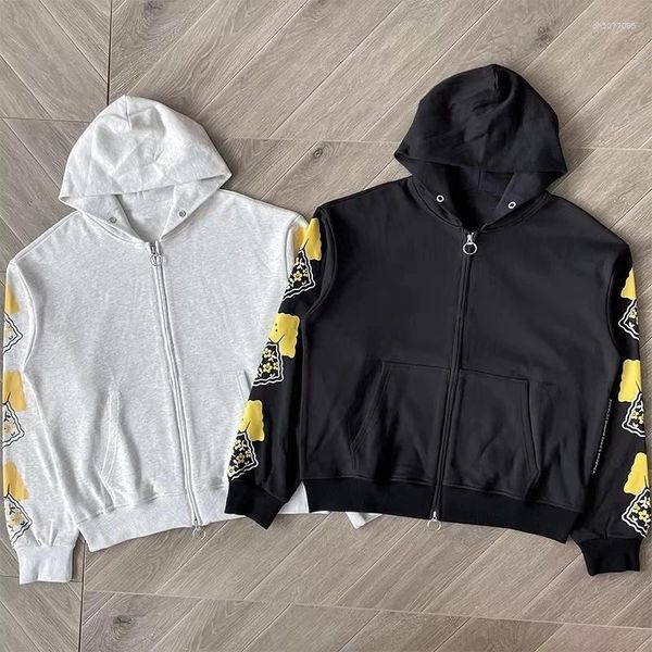 

Men' Hoodies Hirata Hohiro Style Hooded Casual Zip-up Sweatshirt High Quality Loose For Men Women Streetwear Jacket, Black