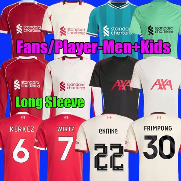 

24 25 26 MAC ALLISTER soccer jersey DIOGO JOTA EkitikE 2025 2026 football shirt Luis DIaz SZOBOSZLAI A.BECKER FRIMPONG Wirtz Kerkez men kids kit uniforms SALAH 333, Home