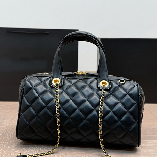 

Mirror Retro bowling classic checkered pattern fashion chain strap commuter designer women's shoulder high-end handbag practical crossbody bag, White