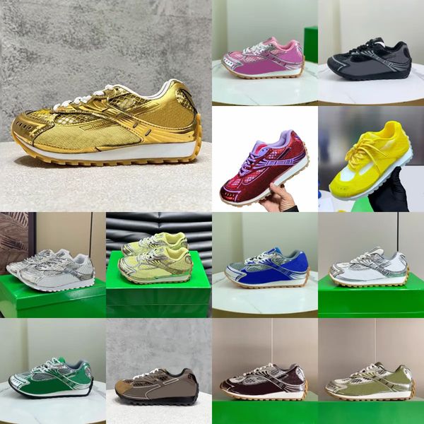 

size 35-46 Designer gold Sneakers Runner Casual Shoes Women Shoe Stylish Unique Fishnet Upper Men Vintage Versatile Lightweight Technical Mesh Runner Sneaker, Color#6