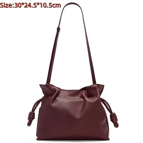 

Designer shoulder bag flamenco sheepskin soft casual fashion messenger bag calfskin messenger bag drawstring bag designer bag, #7