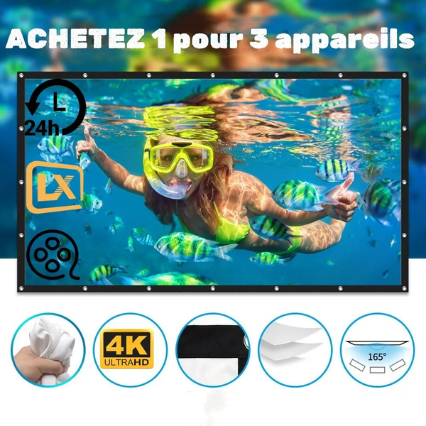 

Lxtream 2025 Hot Electric 4k 1for 3 Max 180 360 inch Projector Screen cloth TV for 3D Projector