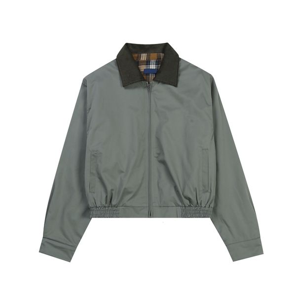 

Womens Asian Size Jacket Vintage Khaki Bomber Style Workwear Outerwear Fashion Utility Design Turn Down Collar Ladies Streetwear Coat, R14-blue