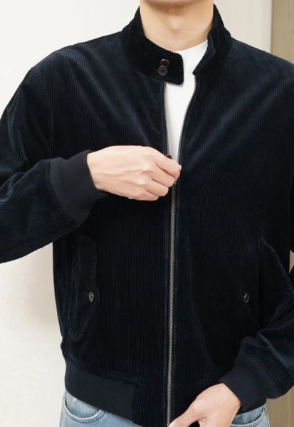 

Mens Workwear Jacket Small Horse Embroidery Vintage Style Khaki Utility Coat Turn Down Collar Zip Up Outerwear Casual Fashion Designer Bomber Jacket for Men, R03-navy