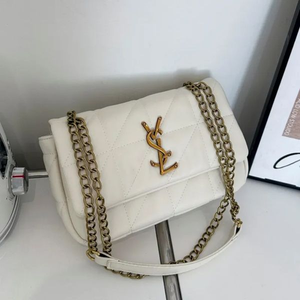 

Designer Bag Women's Shoulder Bag Khaki White Brown Black New Fashion Sophisticated Diamond Grille Style Crossbody Bag Practical for Commuting, #2