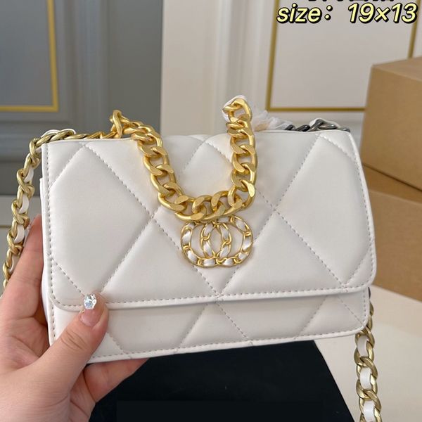 

high quality handbags luxury designer bag crossbody bag pink handbags 19cm white 19bag WOC genuine leather bags lady classic flap tote hand bags, Red