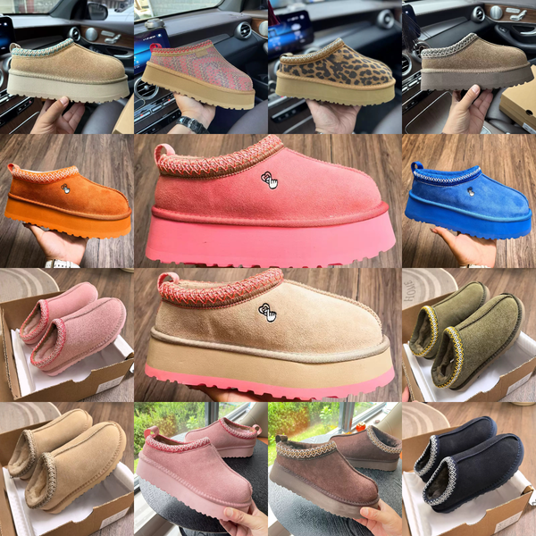 

Size 35-44 Designer Winter Slippers Boots Chestnut Fur Slides Sheepskin Shearling Mules Women Men Ultra Mini Platform Boot Slip-on Shoes Suede Comfort Fall Booist, Red