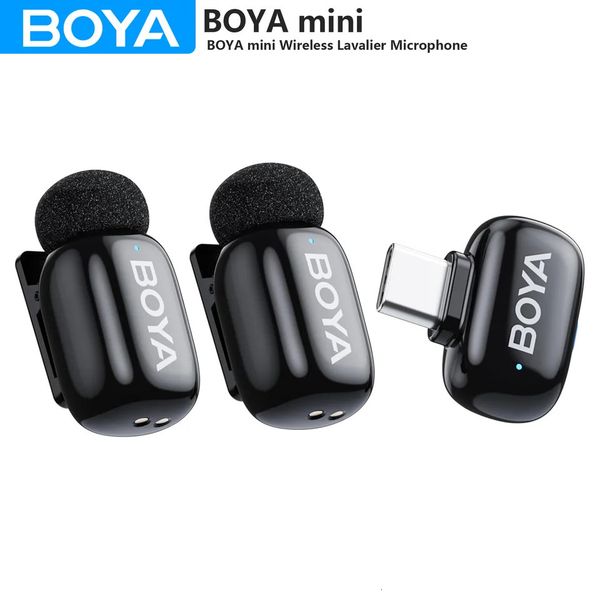 BOYA mini Wireless Lavalier Microphone for iPhone 15/16 Android USB C Devices Noise Reduction for Video Recording Streaming 250801