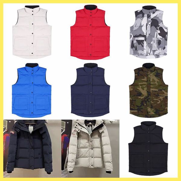 

designer vest mens vest Down Parka Coats Real Coyote Fur Puffer Windbreaker Thickened Warm Jackets Mens Womens Outerwear Hooded vest jacket Windproof Couple's Coat, 15b